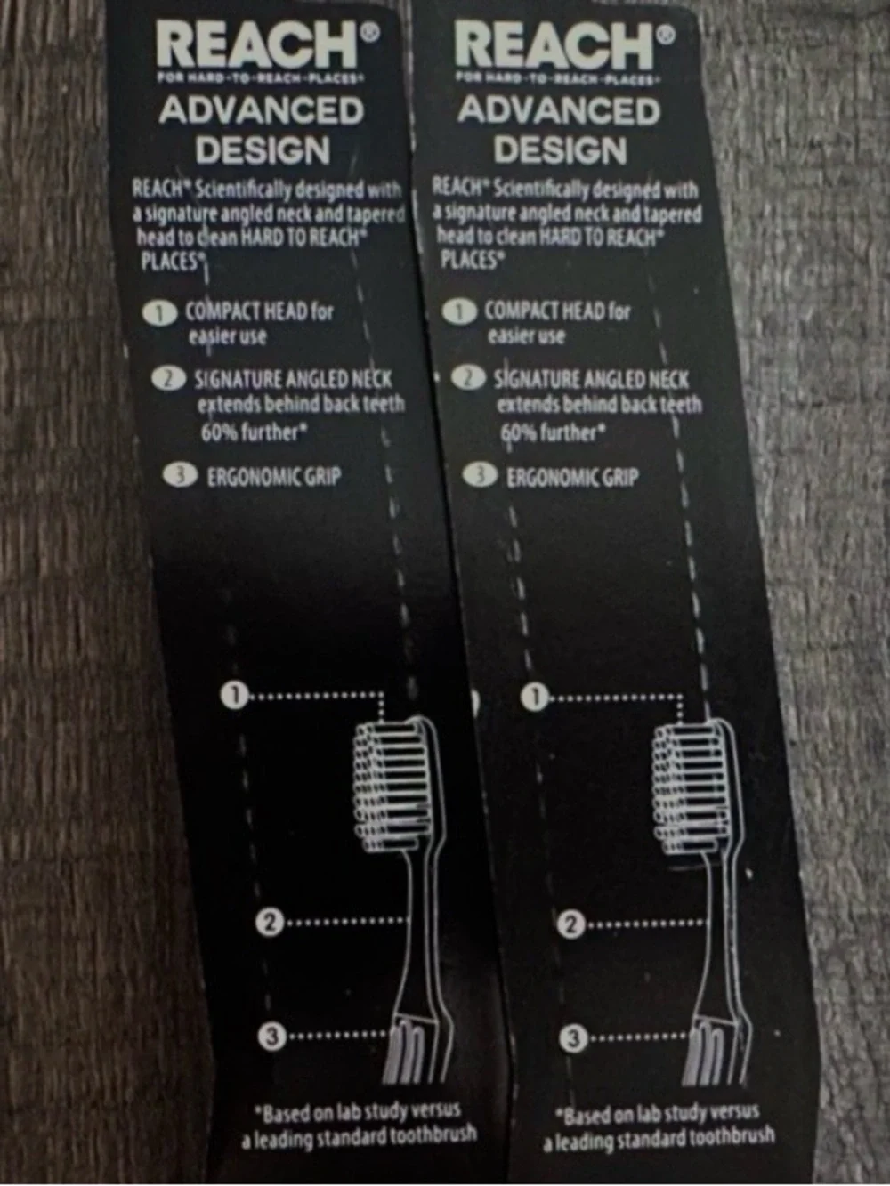 💞 New Set of 2 REACH Advanced Design Soft Full Size Toothbrushes